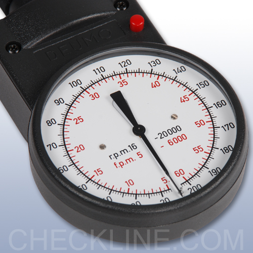 MT-500 - Mechanical Hand-Held Tachometer, complete kit - DEUMO 2  <b>(Feet/Min version)</b>