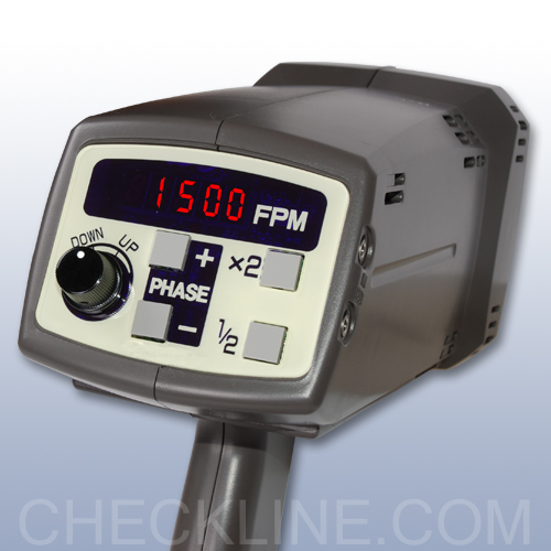40.0-12500 FPM Range Shimpo DT-725 Internal Battery Powered Digital Stroboscope +/- 0.02 percent Accuracy 115V AC Charger 