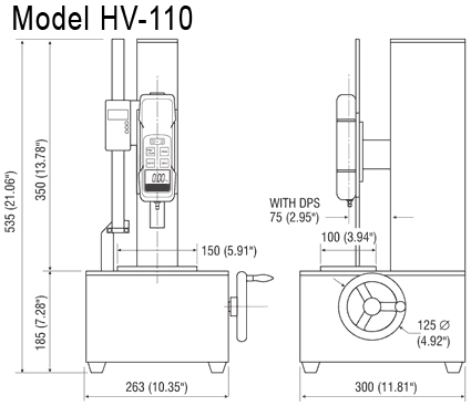 Imada HV-110尺寸