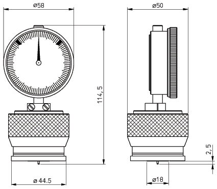 HP Durometer dimensions