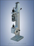 The TST vertical manual torque test stand is shown with a 5i force/torque indicator and Series R50 torque sensor.