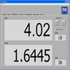 View real time load and travel readings on an enlarged simulated instrument display