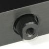 The load cell shaft includes flat surfaces as well as a threaded hole to accommodate attachments and mounting configurations.