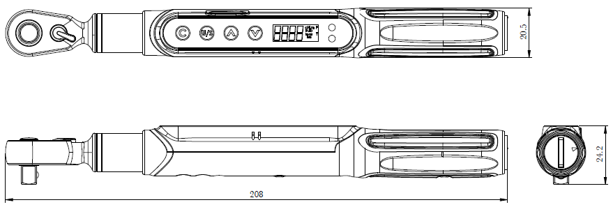 DTL Torque Wrench Dimensions
