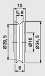 Standard Roller Dimensional Drawing