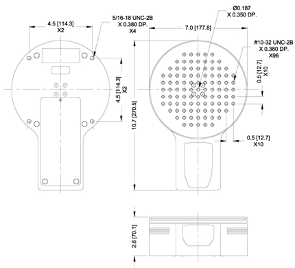 Mark-10 TT05 Torque Tester dimensions