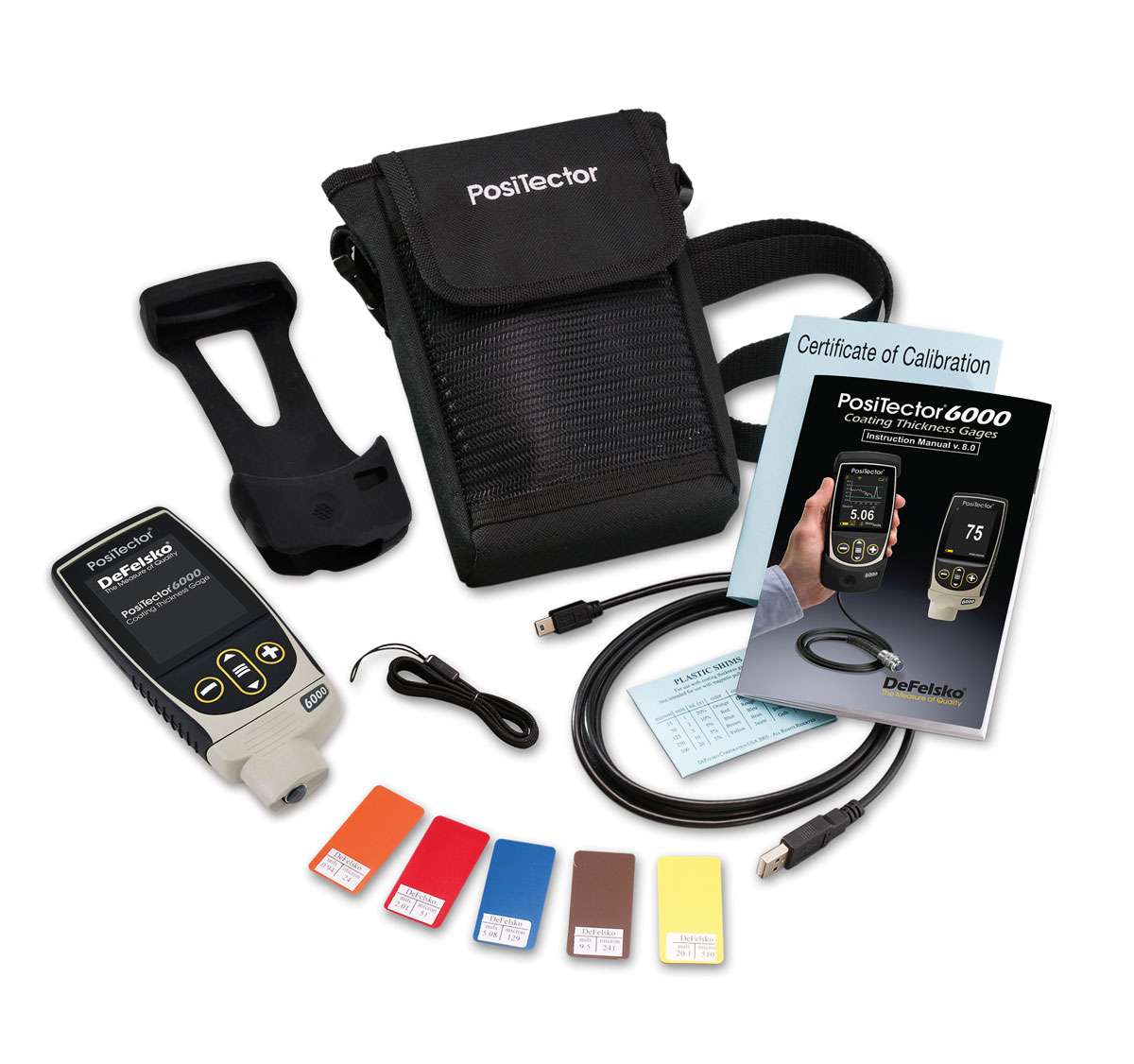 The complete kit included with the Positector 6000GS Series