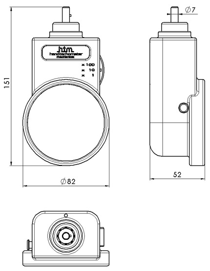 HTM tachometer dimensions