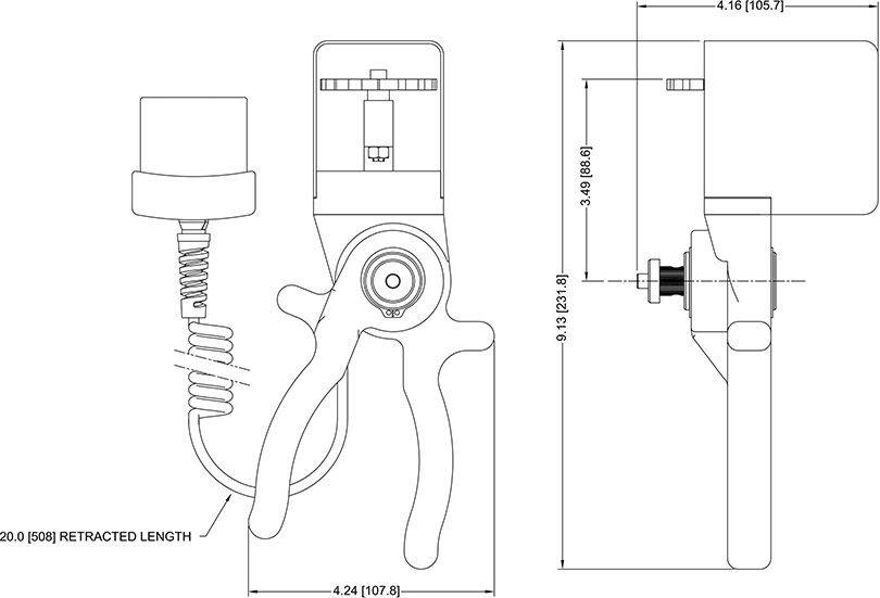 R06-200 Wire Crimp Pull Sensor Dimensional Drawing