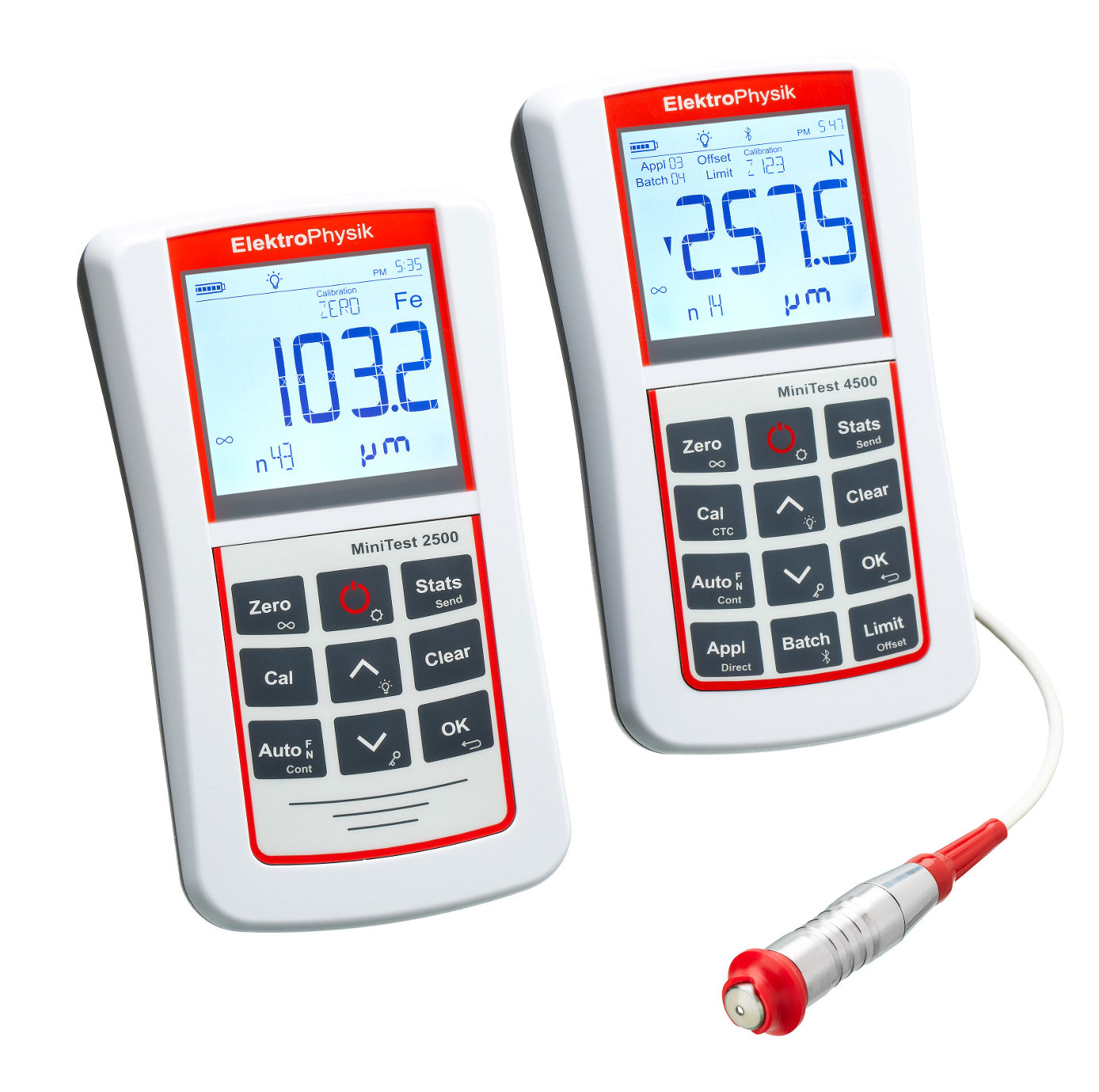 MiniTest 2500 and 4500 Coating Thickness Gauge