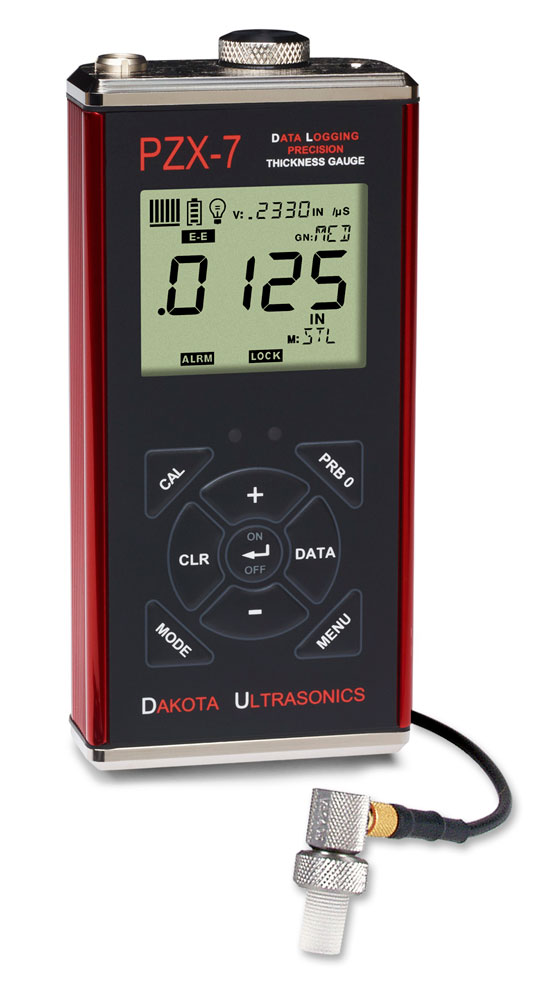 PZX-7DL Precision Ultrasonic Wall Thickness Gauge with Delay Line 