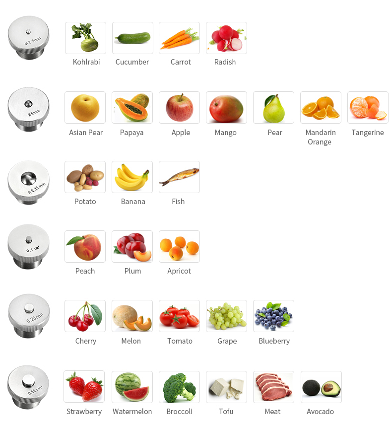 HPE Fff Fruit Tester anvils