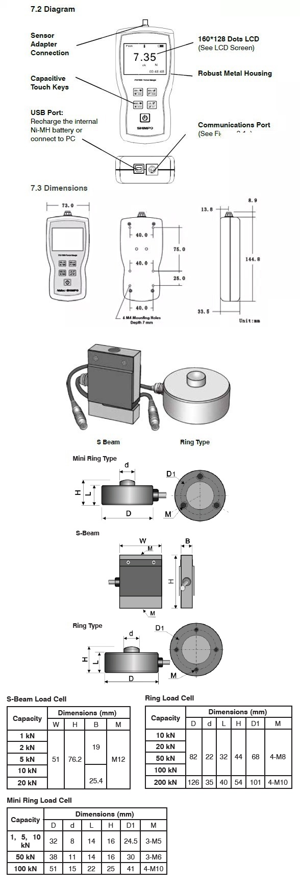 Dimensiones del FG-7000L